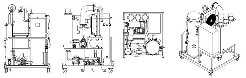 Coalescence and Separation Light Diesel Oil Purifier System for Low Viscosity Lube Oil